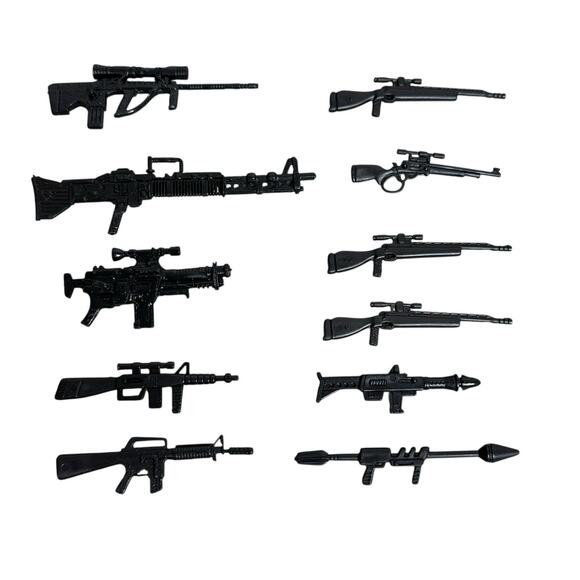 unknown Other - Action Figure Weapons Accessories Guns Vintage Toys 11 Piece Lot